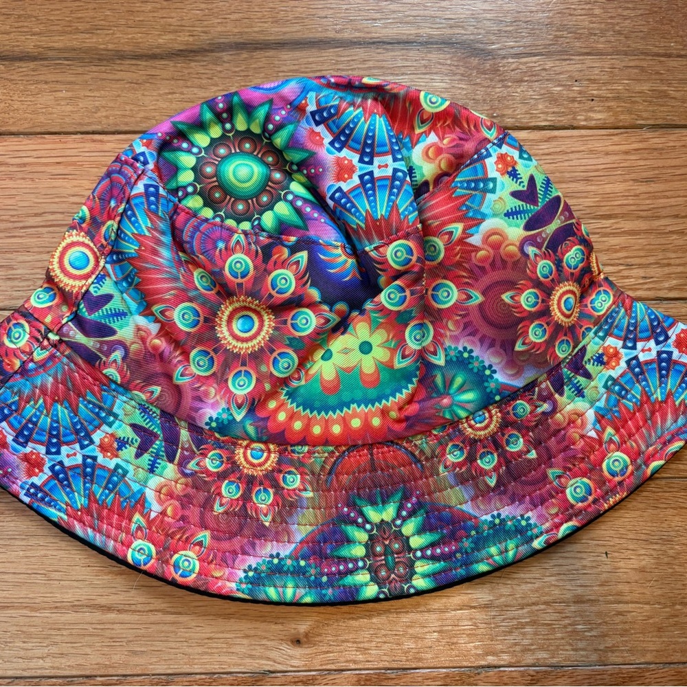 iHeartRaves Colorful Psychedelic Bucket Hat